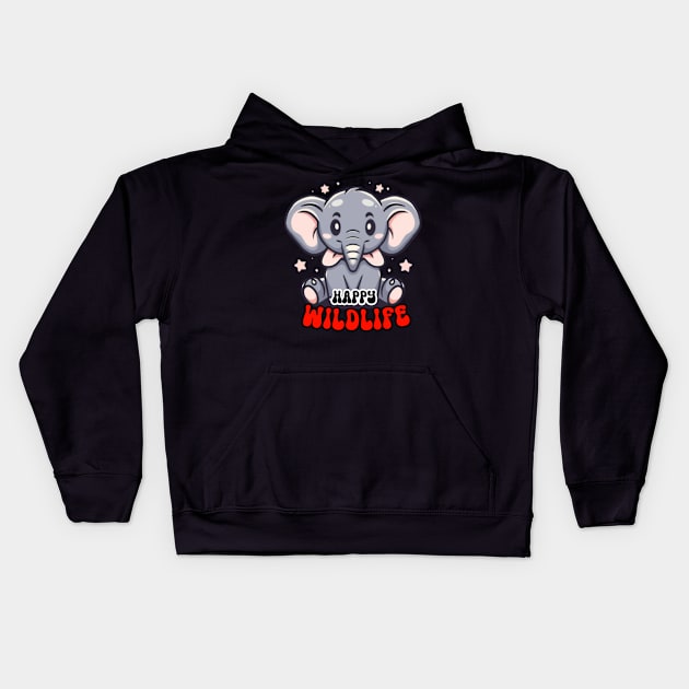 Happy Wildlife New Design Premium Kids Hoodie by Farhan S